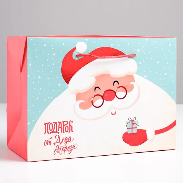 Пакет-коробка 'Дед мороз'
